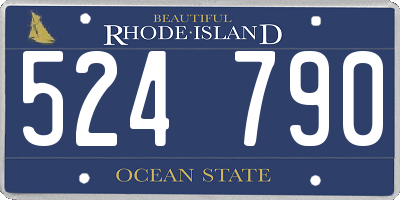 RI license plate 524790