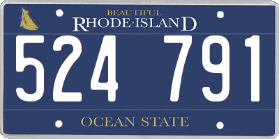 RI license plate 524791