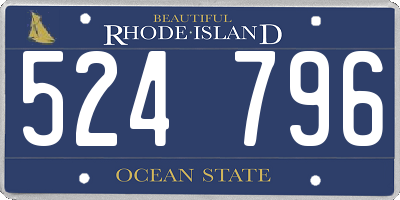 RI license plate 524796