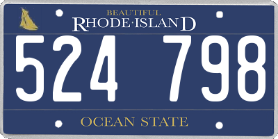 RI license plate 524798