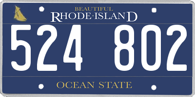 RI license plate 524802