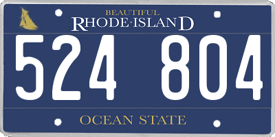 RI license plate 524804