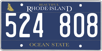 RI license plate 524808