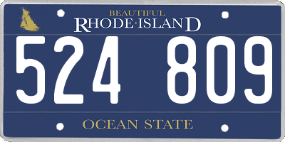 RI license plate 524809