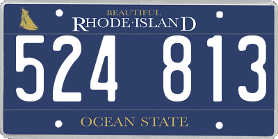 RI license plate 524813