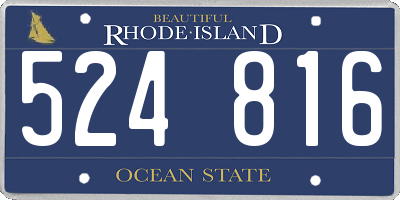 RI license plate 524816