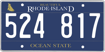RI license plate 524817