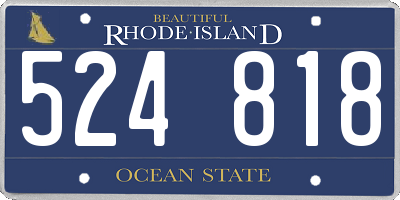 RI license plate 524818