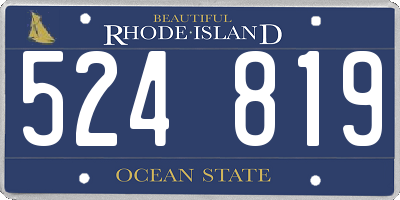 RI license plate 524819