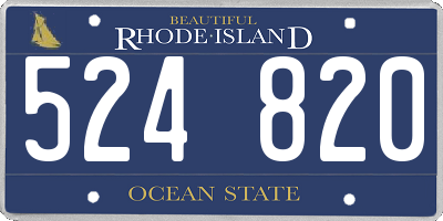 RI license plate 524820
