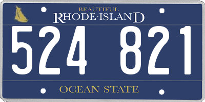 RI license plate 524821