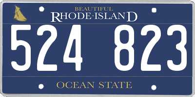 RI license plate 524823