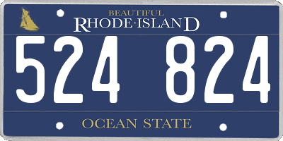 RI license plate 524824