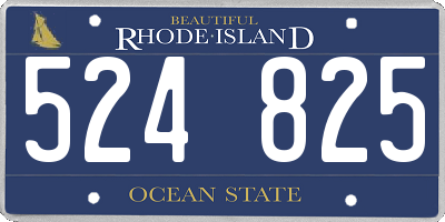 RI license plate 524825