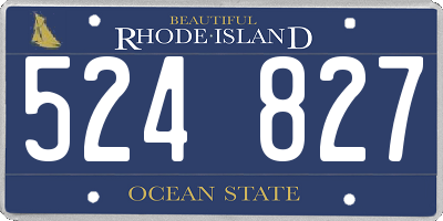 RI license plate 524827