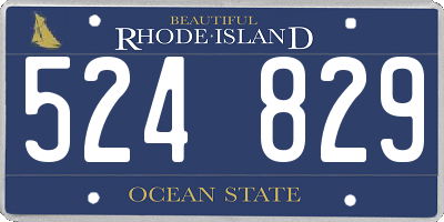 RI license plate 524829
