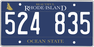 RI license plate 524835