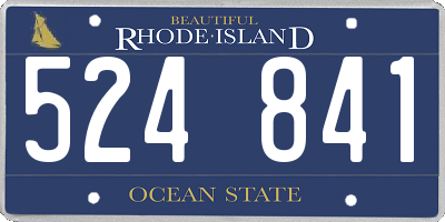 RI license plate 524841
