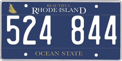 RI license plate 524844