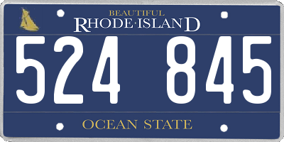 RI license plate 524845