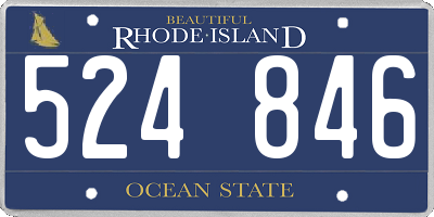 RI license plate 524846