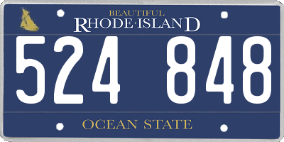 RI license plate 524848
