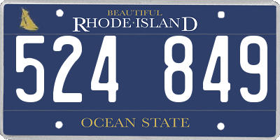 RI license plate 524849