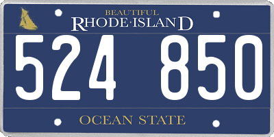 RI license plate 524850