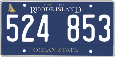 RI license plate 524853