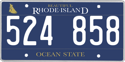 RI license plate 524858