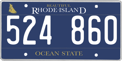 RI license plate 524860