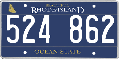 RI license plate 524862