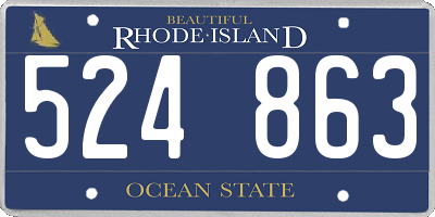 RI license plate 524863