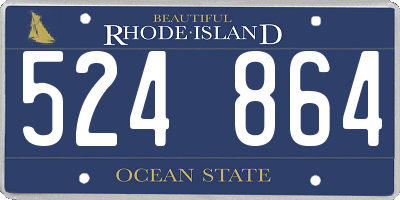 RI license plate 524864