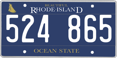 RI license plate 524865