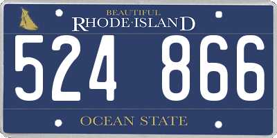 RI license plate 524866