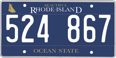 RI license plate 524867