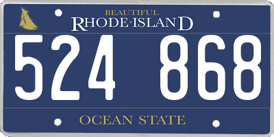 RI license plate 524868