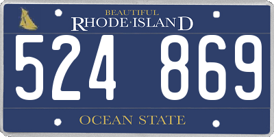 RI license plate 524869