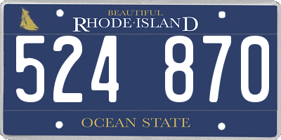 RI license plate 524870