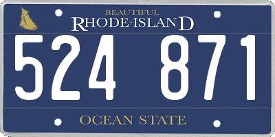RI license plate 524871