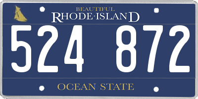 RI license plate 524872