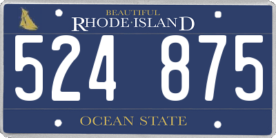 RI license plate 524875