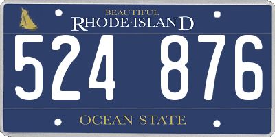 RI license plate 524876