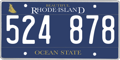 RI license plate 524878