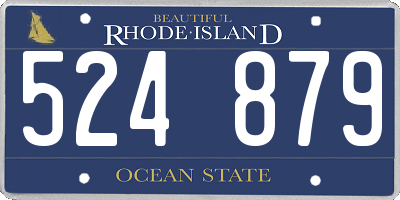 RI license plate 524879