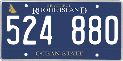 RI license plate 524880