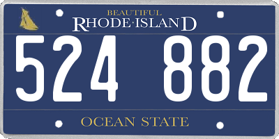 RI license plate 524882