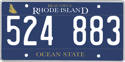 RI license plate 524883