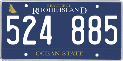 RI license plate 524885